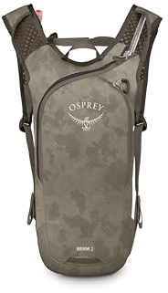 Osprey Berm 2L Bike Hydration Pack, Gray OS | bike backpack, cycling gear, mountain biking, commuter ride, Hydraulics reservoir, water bladder, water reservoir, Gray color