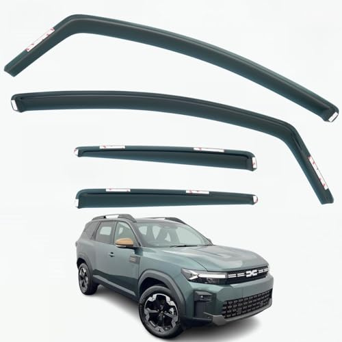 Set Of 4 Wind Deflectors For DACIA BIGSTER 2025 2026 Models. Bigster Rain Deflectors, Bigster Window Visors.