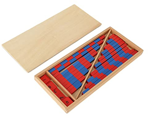 Hamwesh Juguete Matemático de Madera – Juego de Conteo de Tableros de Clavijas Numéricas para Niños de 3 a 7 Años, Varillas Numéricas de Educación Temprana con Caja de Almacenamiento, Coordinación