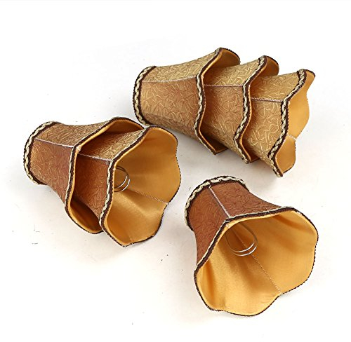 Lampenschirme 2er/6er set E14 E27 Kerzenbirnen für Kronleuchter Pendellampe Wandleuchte Hängelampe Lampenschirm Braun