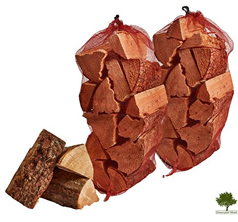 Premium Softwood Kiln Dried Firewood Logs - 2x Jumbo 60 litre Nets (120L), 23cm long. Soft Wood for Wood Burners, Stoves, Log Burners - 50% More Logs than Hardwood for Same Price.