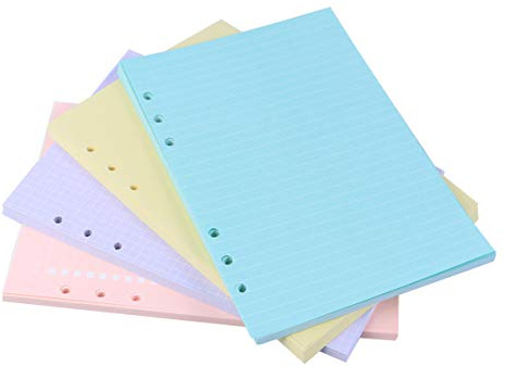 NUOBESTY 4stücke Bunte Registerteiler Loch-loseblattpapier Sortierseiten Notizbuch-loseblattpapier Vier Sechslöchriger Binder Zufällige Farbe Organisation Für Schule Und Büro