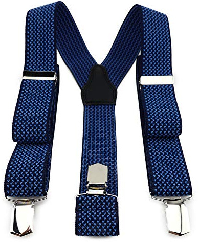 TigerTie Unisex Hosenträger in Y-Form mit 3 extra starken Clips - gemustert - hochwertige Verarbeitung - Breite 35 mm