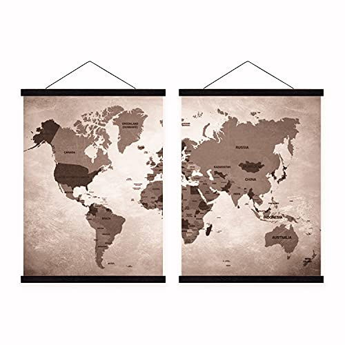 Goodsnetic Magnetisk affischramhängare, svart 35,5 cm magnet affischram för affischtryck foto bild karta rullning och konstverk träram hängare hängande kit för väggar, 2-pack