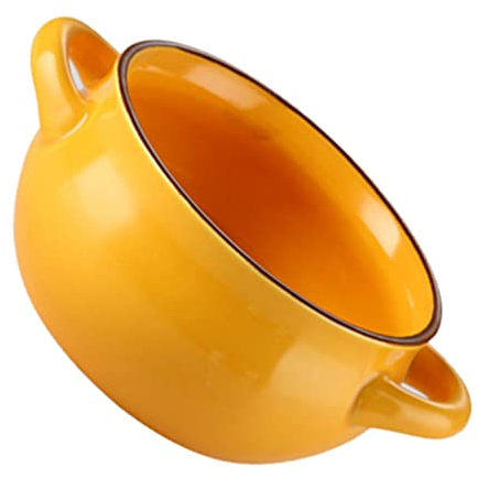 Suppentassen Suppenteller mit, Keramik, Servierschale, Suppentasse, französische Zwiebel, Suppenteller für Suppe, Chili, Rindfleisch, gebackene Bohnen, Orange Suppenschüssel