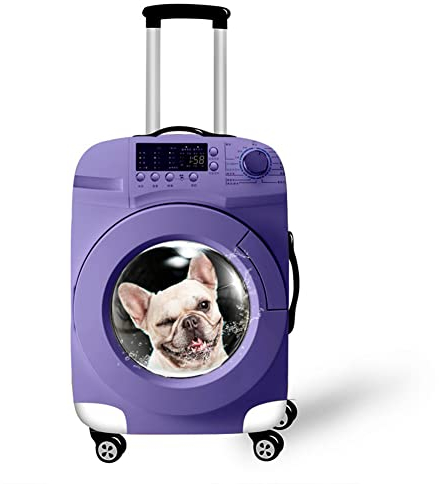 Surwin 3D Reise Kofferschutzhülle Waschbare Reisetasche Kofferbezug Elastisch Kofferhülle Gepäck Cover Reisekoffer Hülle Schutz Bezug Schutzhülle (Shar-Pei,XL (30-32 Zoll))
