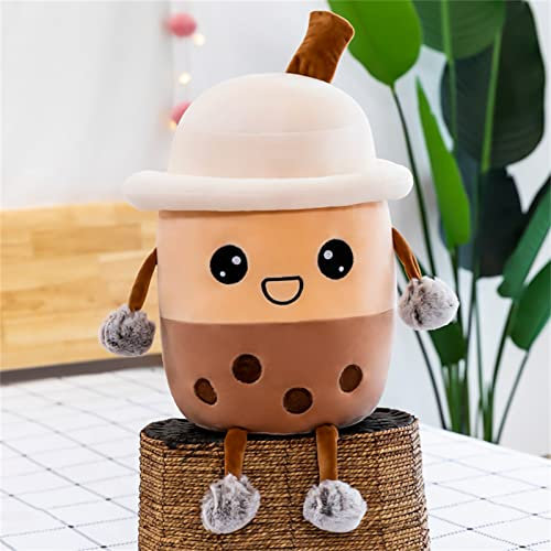 Bubble Tea Kuscheltier, Bubble Tea Kissen Bubble Tea Plüschtier Kuscheltier Groß Softpuppe Teetasse Kissen Geschenk Spielzeug für Kinder (B,30cm)