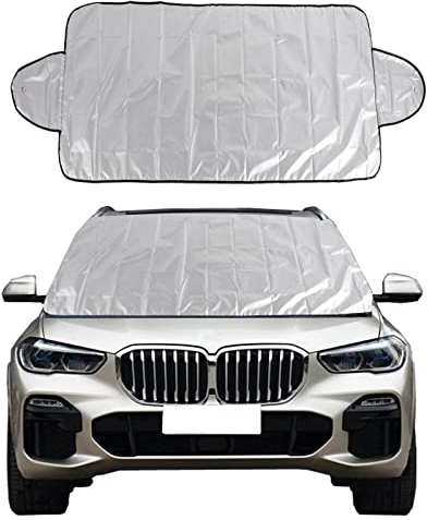 Pare Soleil Voiture, Couverture Pare Brise Voiture Universelle, Pare Soleil Voiture Pare Brise Avant, Couverture de Protection Epaisse pour Voiture Anti UV, Givre, Neige, Pluie, Soleil (200 x 150cm)