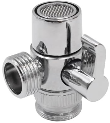 VOANZO Adattatore deviatore Doccia a 3 Vie per Rubinetto del Bagno Interruttore valvola deviatrice per Rubinetto Bagno Cucina - M22 M24