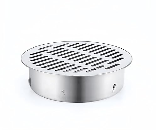 Siphon De Sol Rond en Acier Inoxydable, Grille De Goutte, Filtre Anti-Encrassement, Outils De Maison pour Balcon, Cour,Siphon De Sol pour Toit, Terrasse, Jardin ExtéRieur (ø 200 Mm)