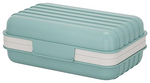 nuodwell - Portasaponetta realizzato a mano, impermeabile e antigoccia, scatola per sapone sigillata e portatile, per casa e viaggi (Blu zaffiro)