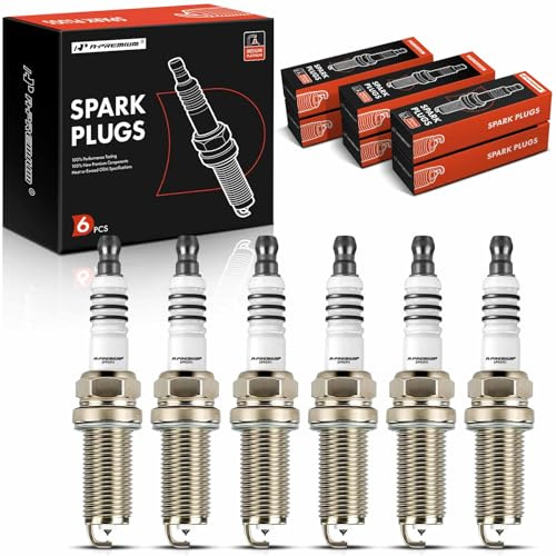 A-Premium Iridium Platinum Spark Plugs Compatible with Mercedes-Benz E280, E300, GLK350, ML350, ML450, S350, SLK280, SLK300, R350, C250 & Mitsubishi Outlander & Dodge & Freightliner, Pack of 6