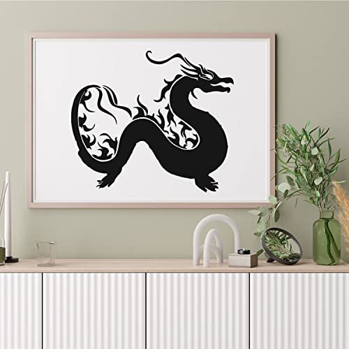 Schablone im Drache Fabelwesen Größe: 50 x 70 cm v5 Design