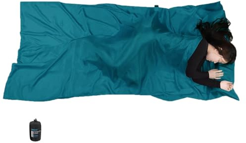 BROWINT Seidenschlafsack Inlett, Hüttenschlafsack aus 100% Naturseide, Extrabreite 220x110cm, 220x87cm, Mumie, Schlafsack Inlett, Inlay, Reiseschlafsack dünn, Leicht, Kompakt, Verstärkte Ecken