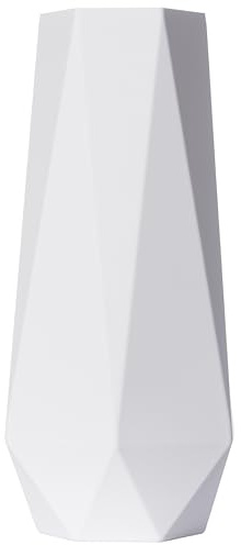 3D Vase Dekovase Bao XL 38cm Bodenvase Weiß Deko Vase Pampasgras Trockenblumen