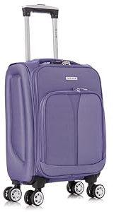 Cabin Carry on Suitcase 20 Lightweight 4 Wheels Spinner 3-Digit Combination Lock Soft Shell Luggage Hand Luggage Flight Bag for EasyJet Ryanair Birtish Airways and All Other Airlines 55x35x20