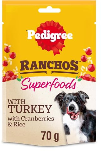PEDIGREE Ranchos Superfoods Dog Treats with Turkey 7x70g