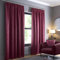 Fusion - Wine Red Pencil Pleat Curtains W90 x L72 (229 x 183cm) - 100% Cotton - 2x Panels - Soundproof & Thermal for Bedroom - Claret Pleated Drapes
