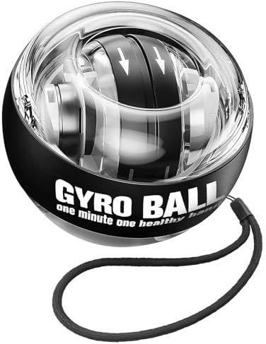 Handgelenktrainer-Ball, Auto-Start, Handgelenkstärker, Gyroskopischer Unterarm-Trainer, Gyro-Ball zur Stärkung von Armen, Fingern, Handgelenkknochen und Muskeln(Kein Licht)