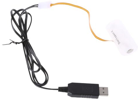 MEAKTSMI Câble d'élimination de la batterie USB vers LR14 C Câble d'alimentation de rechange pour 1 pile 1 5 V LR14 C