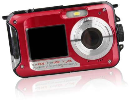 Pleayietoopiatiey Grabadora de vídeo de doble pantalla impermeable Mini cámara digital multifuncional de alta definición para exteriores, cámaras DV para niños aficionados