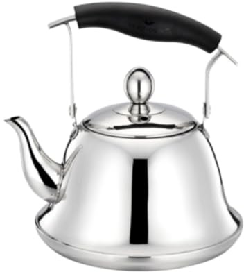 Bouilloire sifflante en acier inoxydable – Théière pour cuisinière pour une ébullition rapide, design durable pour le thé et le café, parfait essentiel de cuisine, capacité de 2,5 l, finition élégante