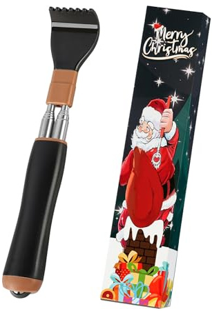 WOVTE Rückenkratzer mit Weihnachtsverpackung & Zweipoliger Anti-Rotation, Geschenke für Männer Frauen Männergeschenke, Weihnachtsgeschenke für Männer Frauen