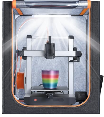 YOOPAI 3D Drucker Gehäuse mit LED-Beleuchtung, Premium Staubschutzzelt & Konstanttemperatur-Abdeckung für Anycubic Kobra 3 / Kobra 3 Combo/Kobra 3 V2 / Kobra 3 V2 Combo 600 * 700 * 700 mm