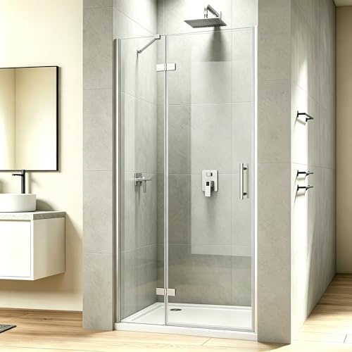 VEETEDOORA Duschtür 100 cm Nischentür, Höhe: 193 cm, Verstellbereich 99–101 cm, mit Pendeltüren aus 6 mm ESG NANO-Glas, Duschabtrennung, ohne Duschtasse