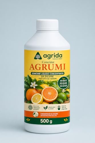 Concime Liquido per Agrumi – Fertilizzante Concentrato per Piante Forti e Produttive – Ideale per Limoni, Orto e Piante in Vaso