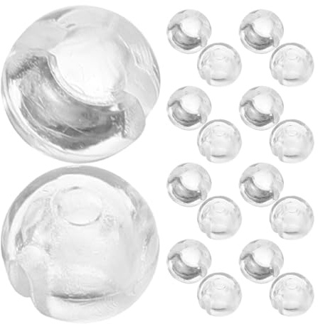 Toyvian 24 Pièces Butées de Chaîne à Billes Transparentes en Pom pour Stores Vénitiens, Installation Facile et Fonctionnement Fluide, Accessoires Pratiques pour Remplacement de Rideaux