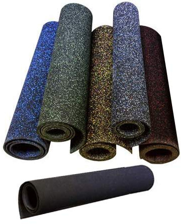 American Floor Mats 3/8in (9mm) Thick 10% Grey 4' x 11' Heavy Duty Rubber Rolls, Protective Exercise Mats, Home Gym Rubber Flooring