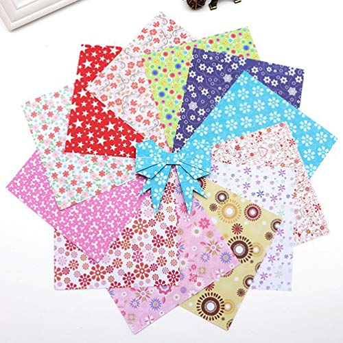 2 Packungen / 144 Blatt Bedrucktes Origami Einseitig Bedrucktes Farbpapier Handwerkspapiere DIY-Druckpapiere für Kinder Mädchen (Punktmuster)