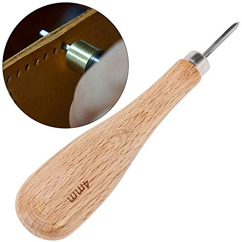 Leder Werkzeug,einfach arbeitssparend Einfach zu verwendende Rautenahle, Lederhandwerk funktioniert für die Herstellung von Lederhandwerk zum(4mm)