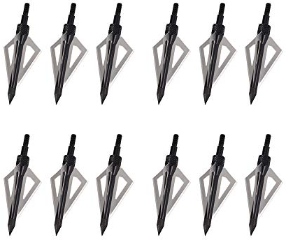 TY Archery 12 Stück Pfeilspitzen mit 100 Körnern Jagdspitzen für Carbonpfeile, Armbrüste, Aluminiumpfeile und Glasfaserpfeile im Bogenschießen