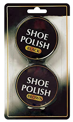 Vision4ever 1x Shoe Polish Black with 1Pcs Brown Polish 40g Boot Care Tin Shiner Easy to Use (2Pcs Combo)