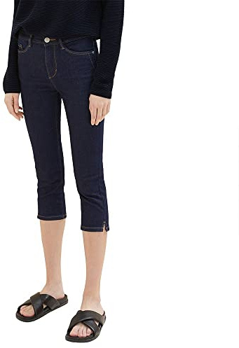 TOM TAILOR Damer caprijeans 1035745, 10138 - Rinsed Blue Denim, 26