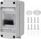 Quadro Elettrico Esterno, Scatola Elettrica da Esterno, Quadro Elettrico Interno di Distribuzione con 1 Fila, Quadro Elettrico 3 Moduli Impermeabile IP65, Scatola Elettrica da Parete per Giardino