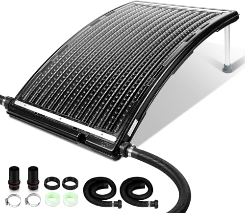 Herrselsam Sonnenkollektor Poolheizung, 110x69x14cm Solarheizung Maximaler Durchfluss 10000 L/h, Pool Heizungen Solaranlage für Warmwasser, Gartendusche, Pool