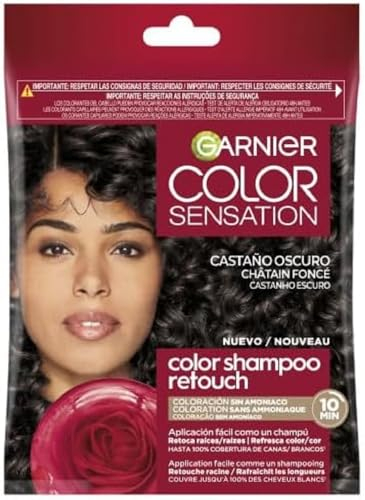 Garnier Color Sensation Champú Retouch Sin Amoníaco, Tono 3.0 Dark Brown