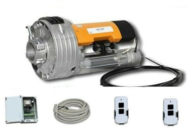 KIT MOTORE SERRANDA SARACINESCA GARAGE AVVOLGIBILE MADE IN ITALY 170KG CON FRENO CENTRALINA TELECOMANDI