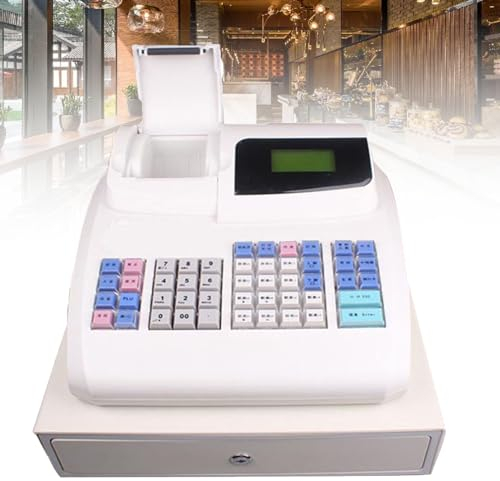 Oiyekntd Elektronische Registrierkasse 48 Schlüsselmanagementsystemen mit thermischem Drucker LED -Display Multifunktion kommerzielle Registrierkasse für Einzelhandelsrestaurant in Kleinunternehmen