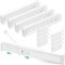 UCAMP Divisori per cassetti regolabile,Espandibili 32-56cm,Organizzatore divisorio cassetti,Separatori per Cassetti in Plastica,Plastica Divisori per Bagno,Ufficio,Comò,Trucco Conservazione