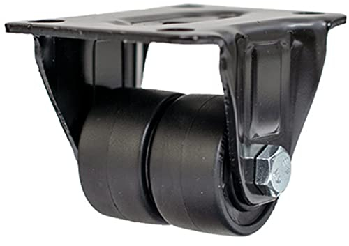 Lenkrollen, Schwerlast-Lenkrollen, Schwerlast-Lenkrollen, Industrielle Platten-Zwillingsrollen, 40 mm, Maximale Belastung 450 kg, Verschleißfest, 4er-Set