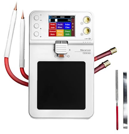 BAUSATZ 4000mAh Battery Spot Welder Kit Rechargeable Double Pulse Spot Welding Machine Handheld Spot Welder Controller Mini Welder Spot Welder for Lithium Batteries Portable Spot Welding Equipment