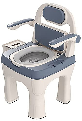 Sedia per WC bariatrica resistente, supporta fino a 299,4 kg, facile da montare, grande WC per adulti, schienale morbido e sedile imbottito, alternativa più sicura al WC per anziani