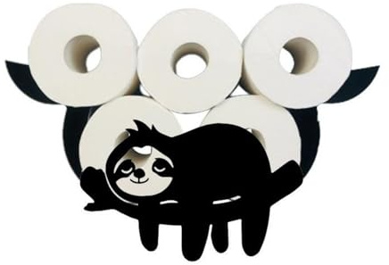 Support de Papier Toilette – Étagère de Rangement en Forme de Paresseux | Design Mural, pour Table, comptoir, Salle de Bain, Toilettes
