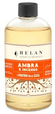 Helan bärnsten och rökelse, doftinsats, rumsdiffusor, orientalisk och chipre – doft för rum, presentidéer, 500 ml, tillverkad i Italien