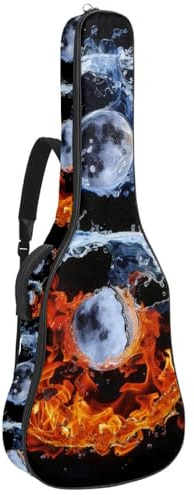 Gitarrentasche in voller Größe, 101,6 cm, 104,4 cm, 106,7 cm, Tragetasche für E-Bass, klassische Gitarre, Schwanenmuster, Mehrfarbig 04, 42.9x16.9x4.7 in, Lässiger Tagesrucksack
