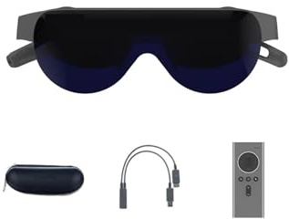 VEKELETE Gafas AR Inteligentes portátiles 4K con Pantalla de 120 Pulgadas, proyector de Juegos con visualización 3D(Standard with 160G)